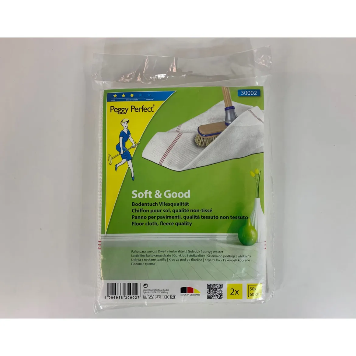 Peggy-Perfect Scheuertuch Vließ 2er Packung 50 x 55 cm