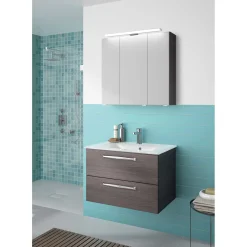 Pelipal LED-Spiegelschrank Trentino inkl Leuchtmittel grau 75 x 70 x 20 cm