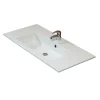 Pelipal Mineralmarmor-Waschtisch Trentino weiß 107 x 1,5 x 20 cm