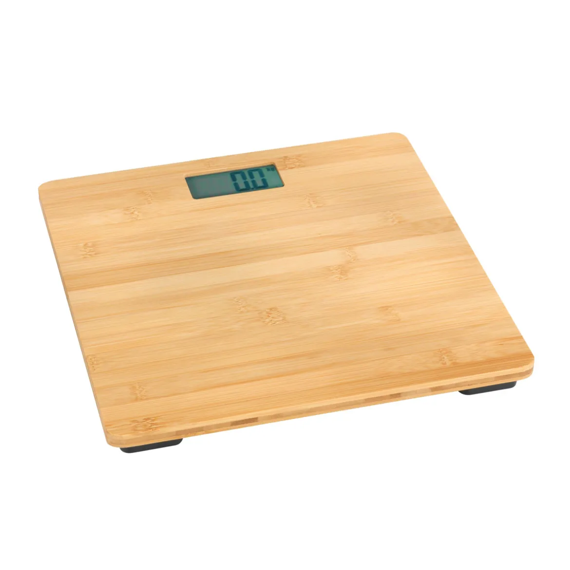 Personenwaage Bambus LCD 30x30 cm braun