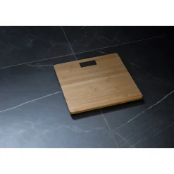 Personenwaage Bambus LCD 30x30 cm braun