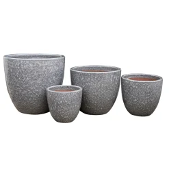 Pflanzentopfserie Glasierter Stein