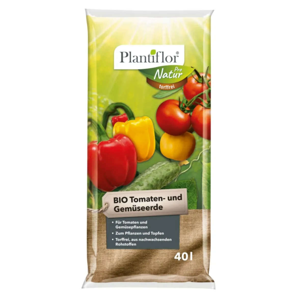 Plantiflor BIO Tomaten- und Gemüseerde torffrei 40 L
