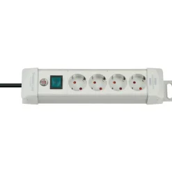Premium-Line 4fach ligrau DE1,8m H05VV-F3G1,5 mit Schalter