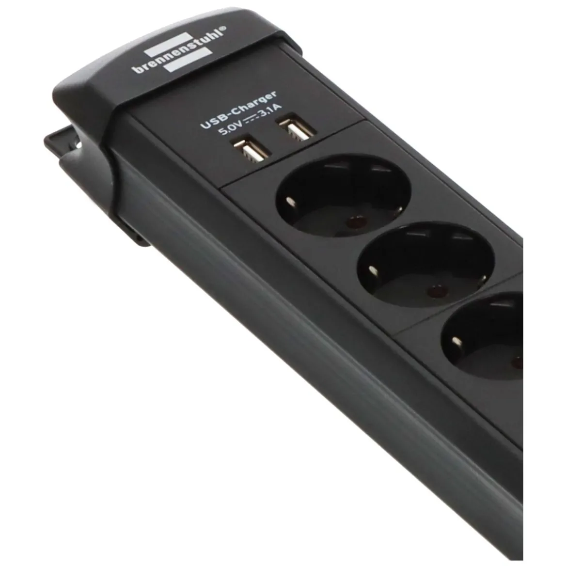 Premium Line 6fach mit USB schwarz 3 mH05VV-F 3G1,5