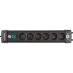 Premium-Line 6fach schwarz DE3m H05VV-F3G1,5 mit Schalter