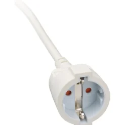 Qualitaets-Verlaengerungskabel mitFlachstecker 3m H05VV-F3G1,5 weiss