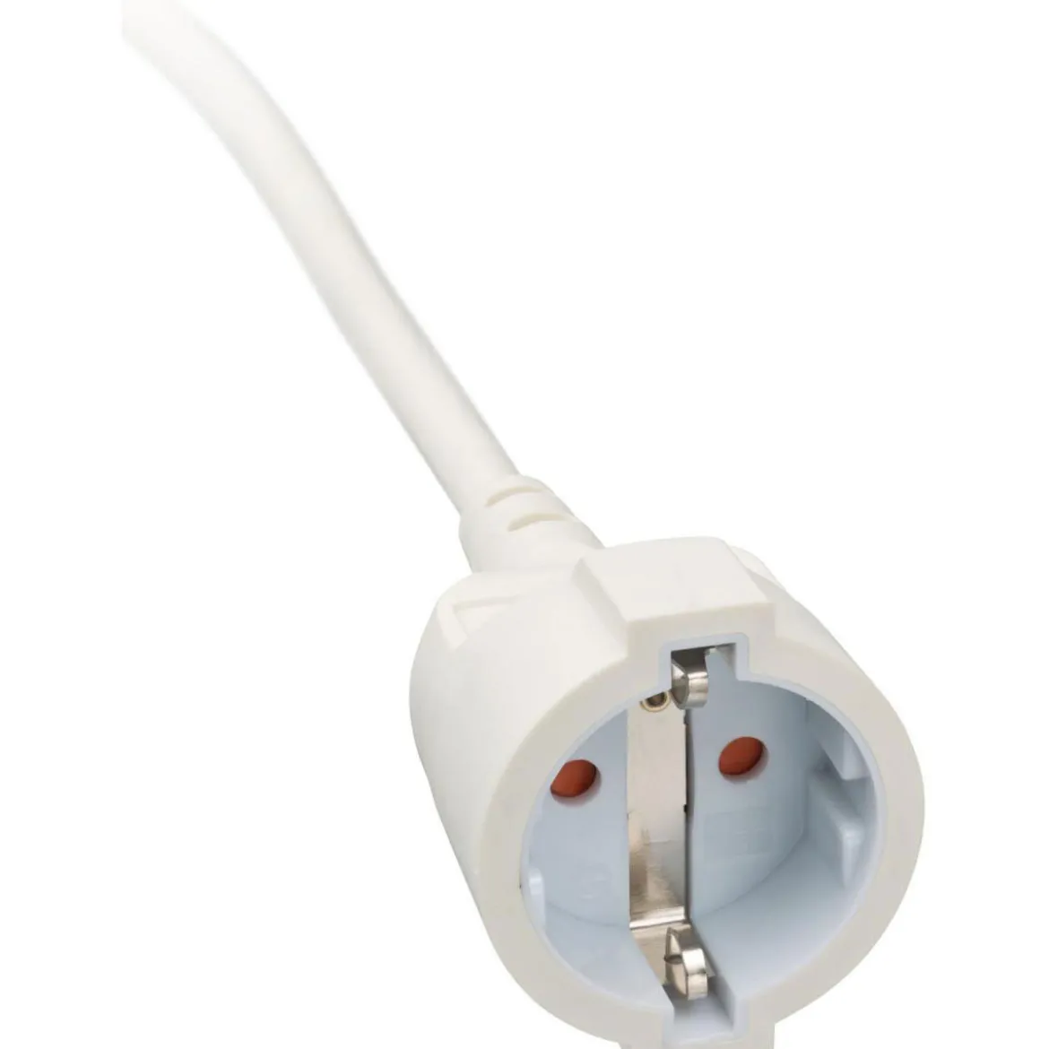 Qualitaets-Verlaengerungskabel mitFlachstecker 3m H05VV-F3G1,5 weiss