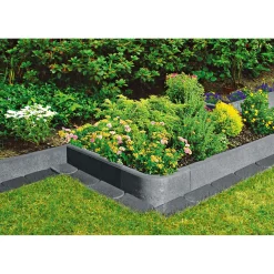Rasenbord, anthrazit mit Nut und Feder100x25x5 cm