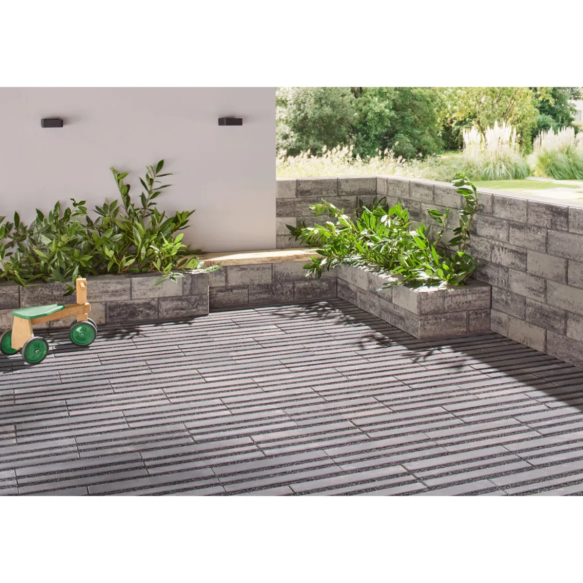 Rasengitterstein ECO City40x20x8cm anthrazit mit Microfase