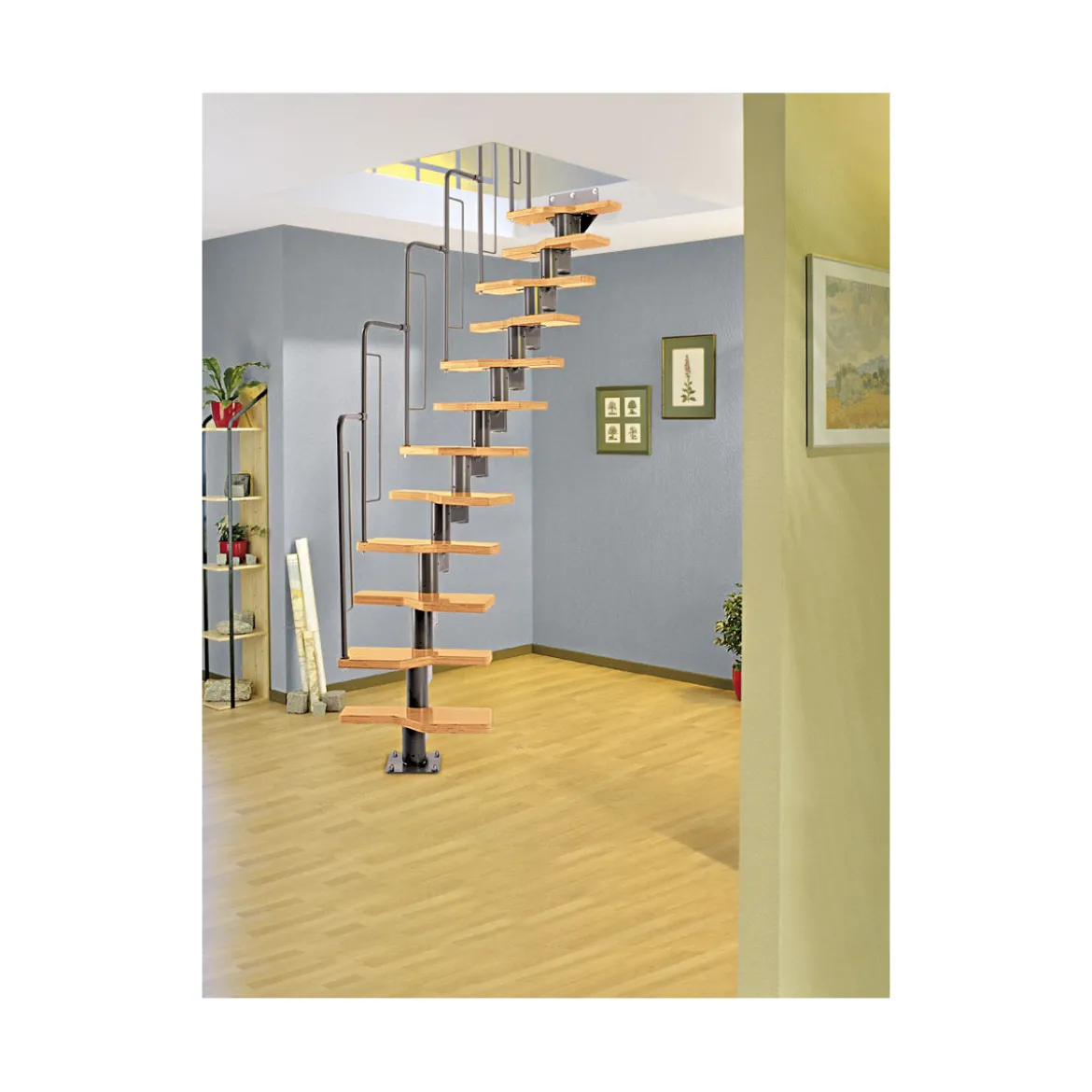 Raumspartreppe Graz, 12 Stufeninkl. Handl. variabel bis 292 cm