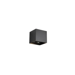 Reality LED Wandleuchte GENIE schwarz eckig