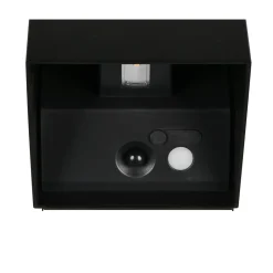 Reality LED Wandleuchte GENIE schwarz eckig