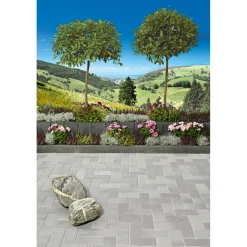 Rechteckpflaster mit Fase, grau10x20x8 cm, 50 Stk./qm