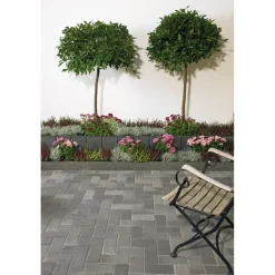 Rechteckpflaster 20x10 cm, 6 cm starkGrau-Anthrazit-Melange, 50St/qm incl. 2