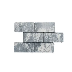 Rechteckpflaster 20x10 cm, 6 cm starkGrau-Anthrazit-Melange, 50St/qm incl. 2