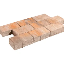 Rechteck 20x10x6 cm Muschelkalk m. Faseincl. 2 Würfel/Lage