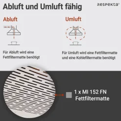 respekta Dunstabzugshaube DH620WL weiss