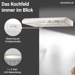 respekta Dunstabzugshaube DH620WL weiss