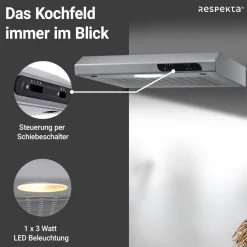 respekta Dunstabzugshaube DH540IXL inox