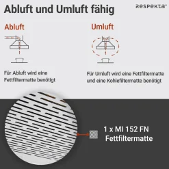 respekta Dunstabzugshaube DH540IXL inox