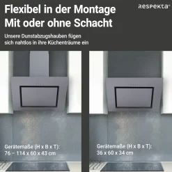 respekta Schraeghaube CH22020 IXA 60cmEdelstahl EEK B