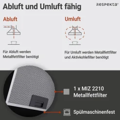 respekta Schraeghaube CH22020 IXA 60cmEdelstahl EEK B