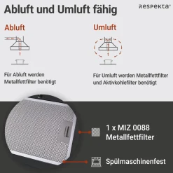 respekta Schraeghaube CH24060SAM schwarz60 cm