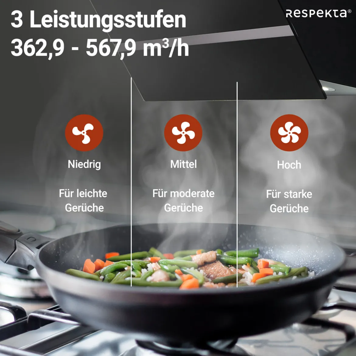 respekta Schraeghaube CH24060SAM schwarz60 cm