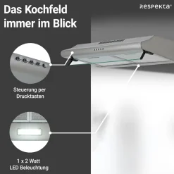 respekta Unterbauhaube CH1259IXCNEdelstahl, 60 cm, EEK C