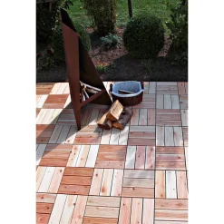 Rettenmeier Holz-Klickfliese Douglasie braun 30 x 30 cm