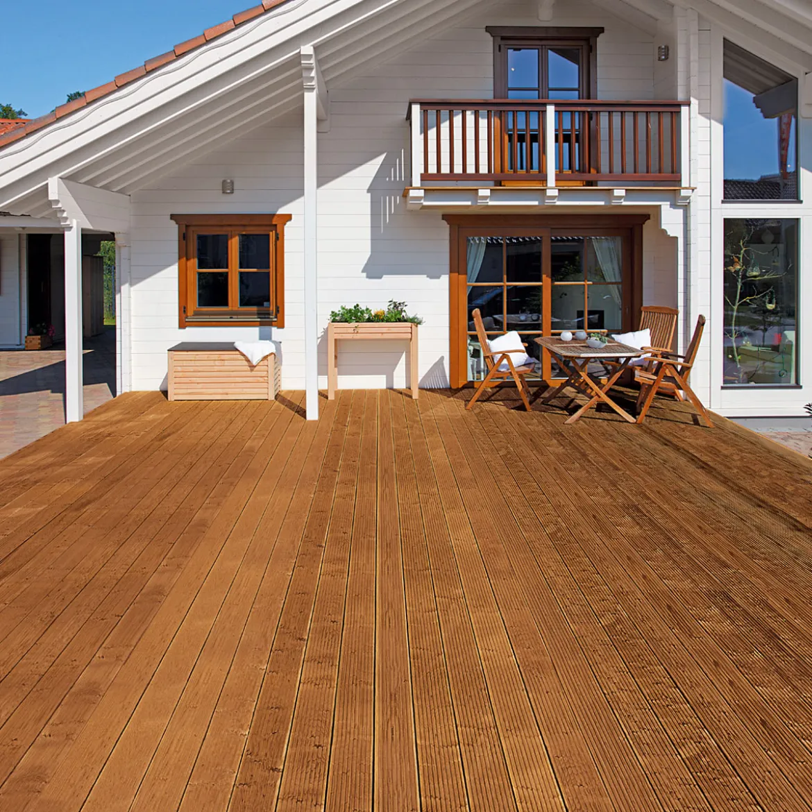 Rettenmeier Terrassendiele Kiefer/Teak 300 x 14,5 x 2,8 cm