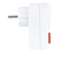 REV Ritter Steckdosenadapter mit Schalter 1fach Schutzkontakt weiß