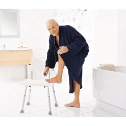 RidderBadezimmerstuhl Sam weiss bis 150 kg