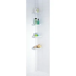 RidderTeleskop-Duscheckregal mit 4 Ablagen 130-260 cm weiß