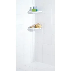 RidderTeleskop-Duscheckregal mit 4 Ablagen 130-260 cm weiß