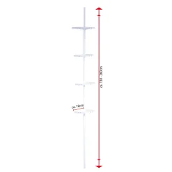 RidderTeleskop-Duscheckregal mit 4 Ablagen 130-260 cm weiß