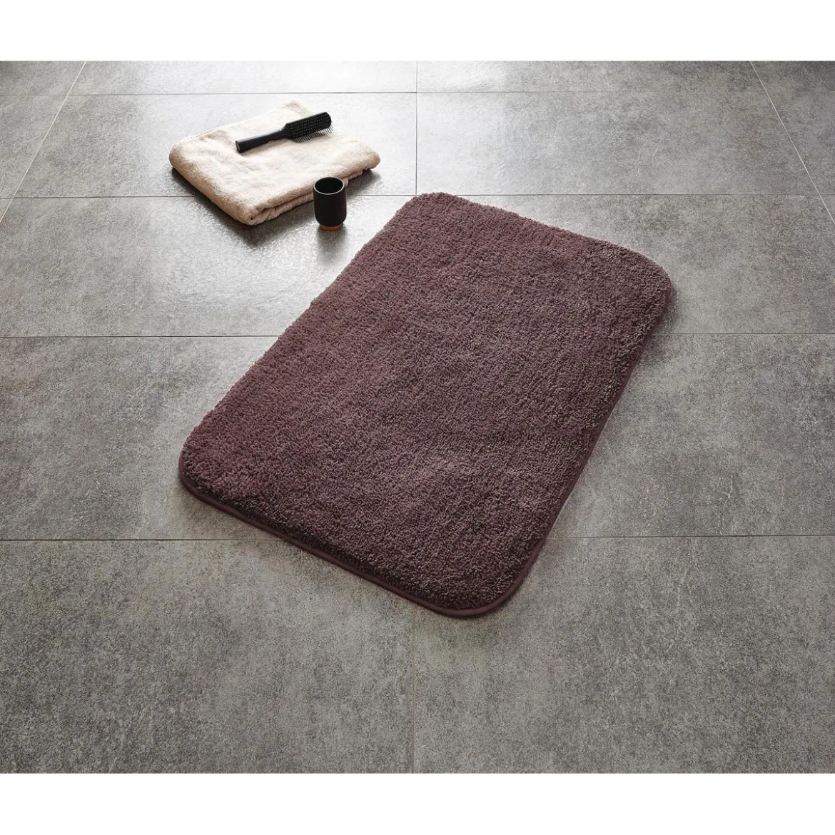 RidderTeppich Chic 60 x 90 cm stone Polyester-Microfaser