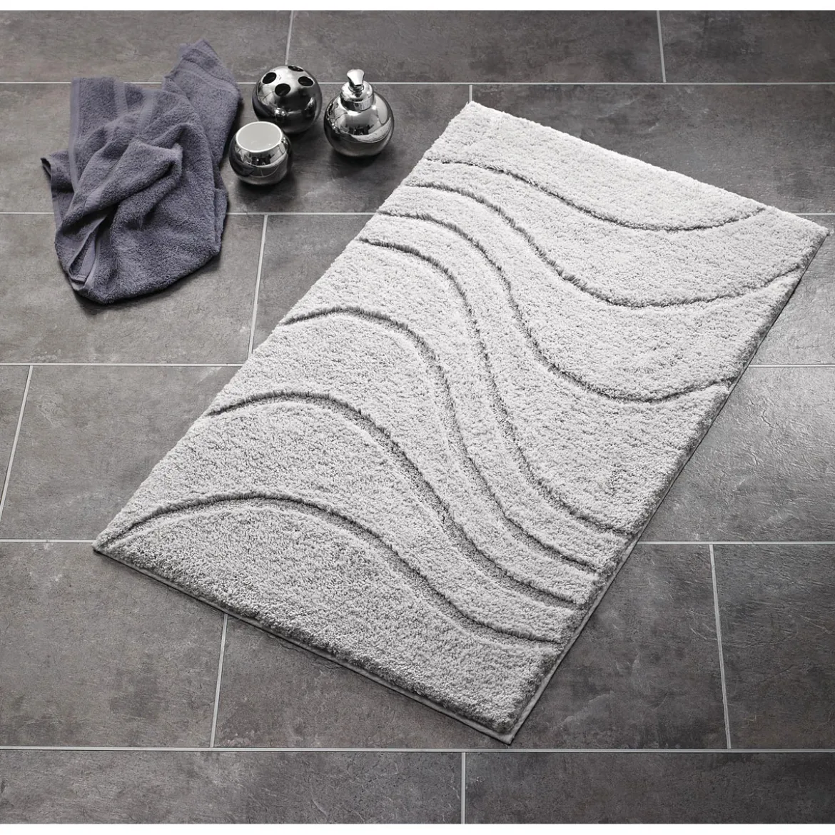RidderTeppich La Ola 60 x 90 cm weinrot Polyester