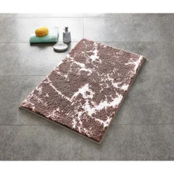 RidderTeppich Marmor 60 x 90 cm beige-weiß Polyester-Microfaser