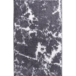 RidderTeppich Marmor 60 x 90 cm grau-weiß Polyester-Microfaser