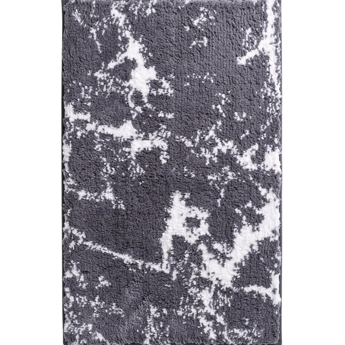 RidderTeppich Marmor 60 x 90 cm grau-weiß Polyester-Microfaser