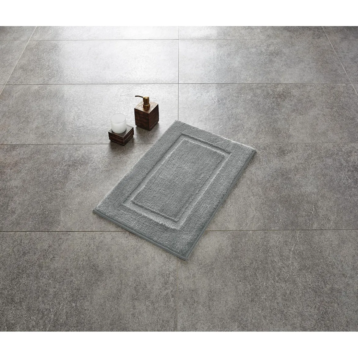 RidderTeppich Stadion 55 x 85 cm hellgrau Polyester-Microfaser