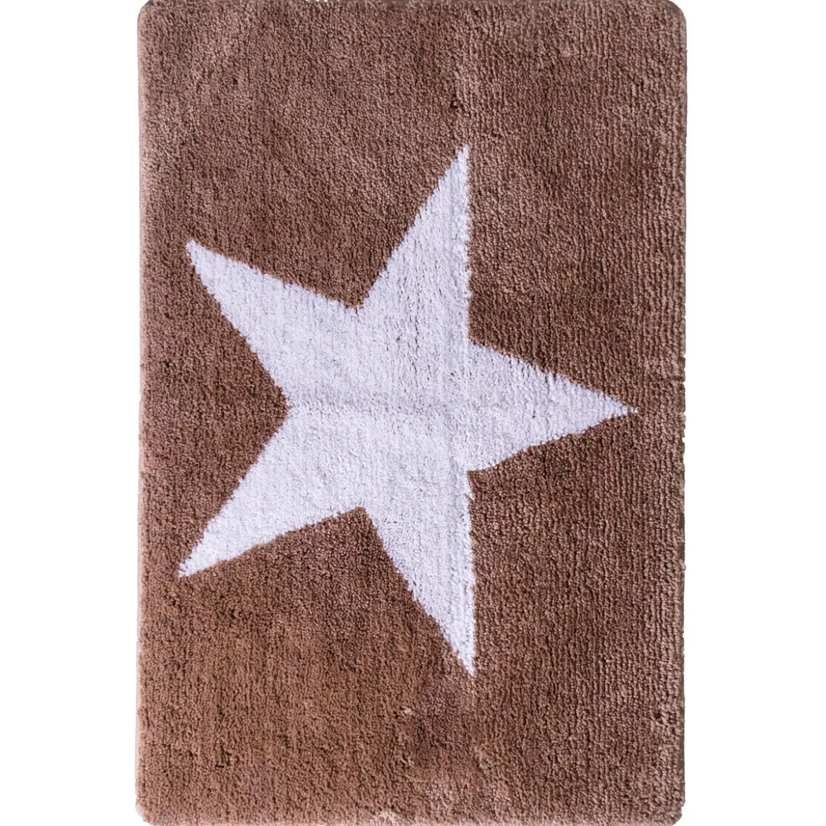 RidderTeppich Star 60 x 90 cm weiß-beige Polyester-Microfaser