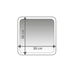 RidderVorleger Stadion 50 x 50 cm hellgrau Polyester-Microfaser