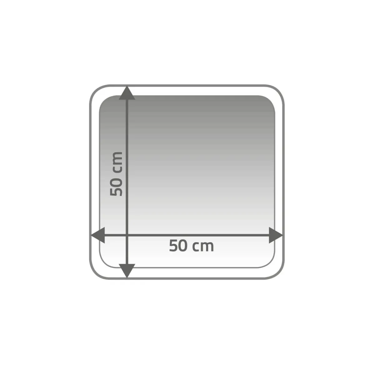 RidderVorleger Stadion 50 x 50 cm hellgrau Polyester-Microfaser