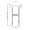 RidderXL-Adapter für Duschklappsitz Pro chrom