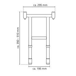 RidderXL-Adapter für Duschklappsitz Pro chrom