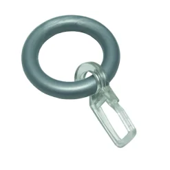 Ringe Kunststoff m. Haken silber matt