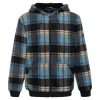 Roadsign Herren Fleece Jacke mit Kapuze schwarz aqua Gr.M